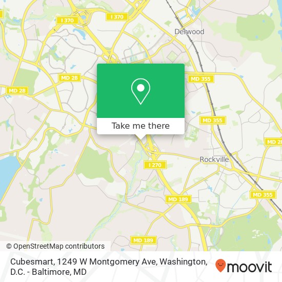 Mapa de Cubesmart, 1249 W Montgomery Ave