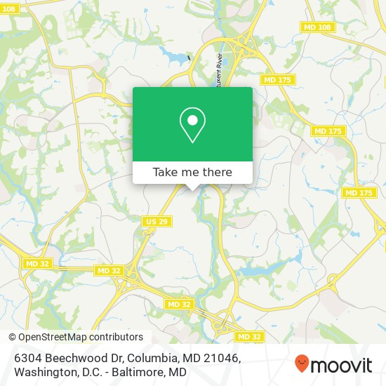 6304 Beechwood Dr, Columbia, MD 21046 map
