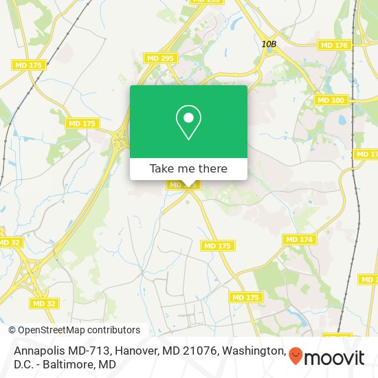 Mapa de Annapolis MD-713, Hanover, MD 21076