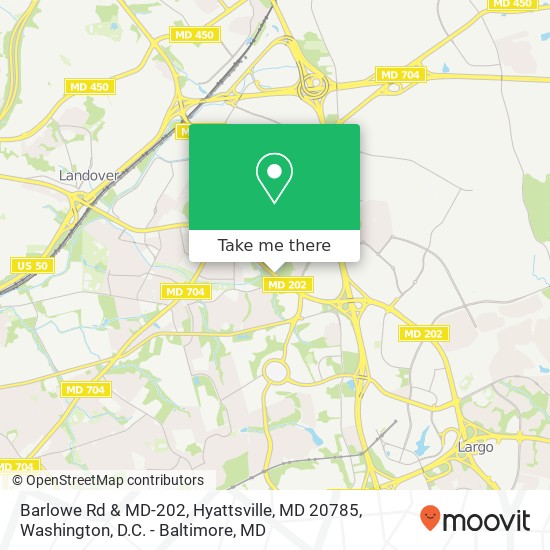 Mapa de Barlowe Rd & MD-202, Hyattsville, MD 20785