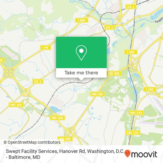 Mapa de Swept Facility Services, Hanover Rd