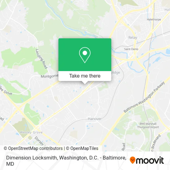 Dimension Locksmith map