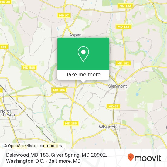Mapa de Dalewood MD-183, Silver Spring, MD 20902