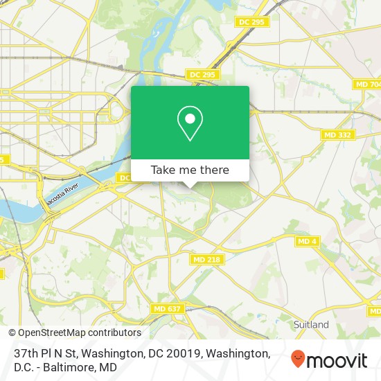 37th Pl N St, Washington, DC 20019 map