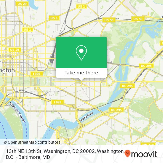 13th NE 13th St, Washington, DC 20002 map