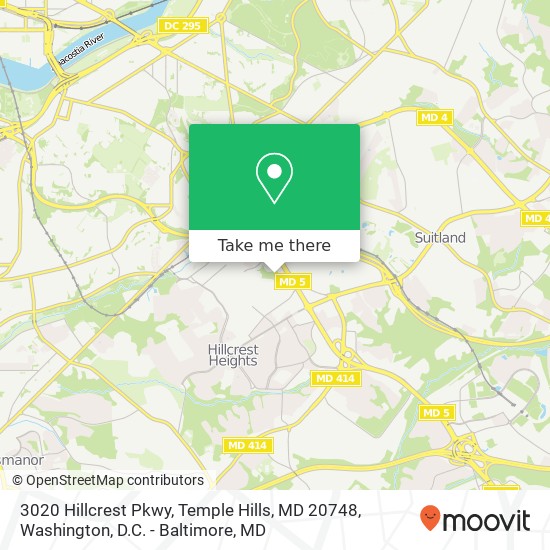 3020 Hillcrest Pkwy, Temple Hills, MD 20748 map