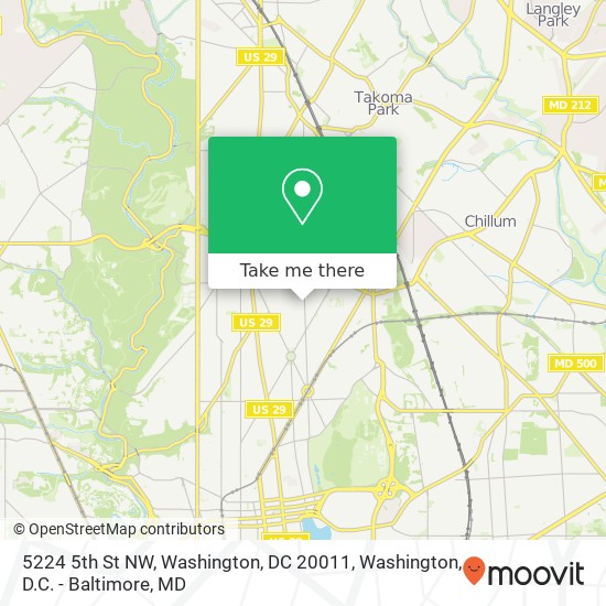 5224 5th St NW, Washington, DC 20011 map