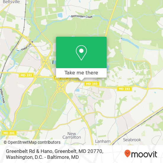 Greenbelt Rd & Hano, Greenbelt, MD 20770 map