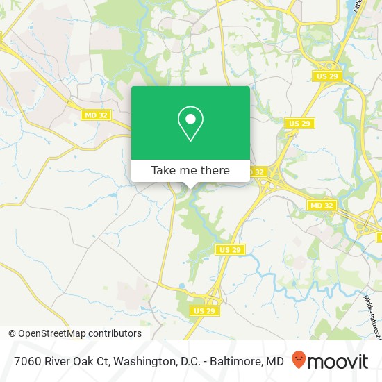 Mapa de 7060 River Oak Ct, Clarksville, MD 21029