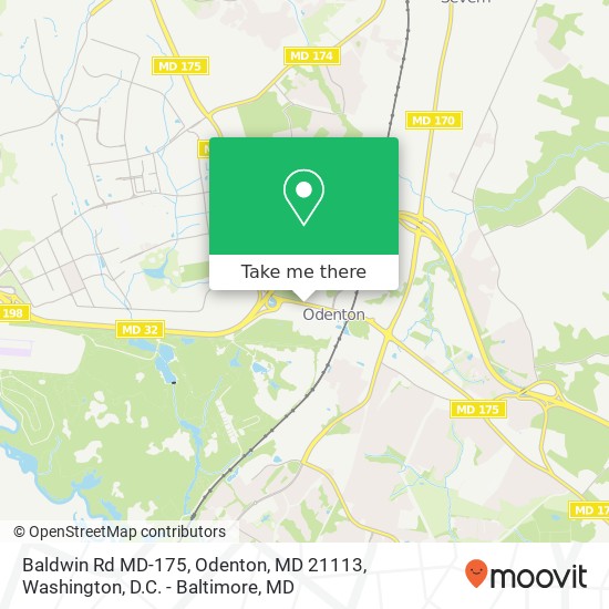 Mapa de Baldwin Rd MD-175, Odenton, MD 21113