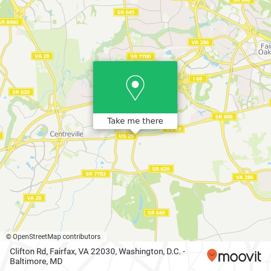 Clifton Rd, Fairfax, VA 22030 map