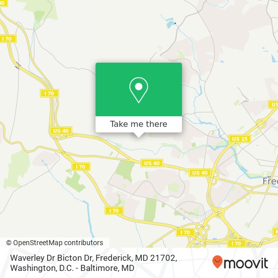 Waverley Dr Bicton Dr, Frederick, MD 21702 map