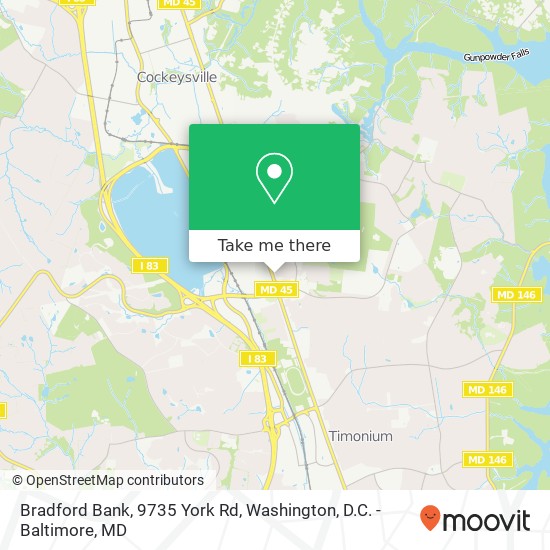 Mapa de Bradford Bank, 9735 York Rd