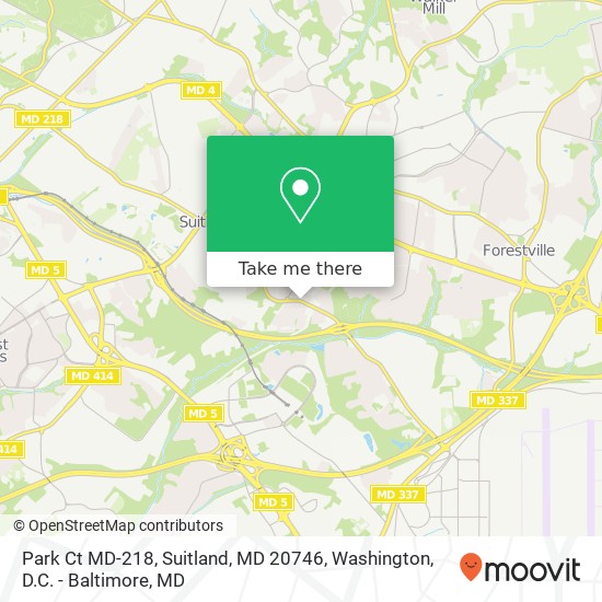 Mapa de Park Ct MD-218, Suitland, MD 20746