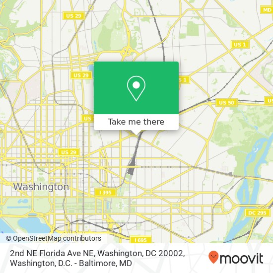 2nd NE Florida Ave NE, Washington, DC 20002 map