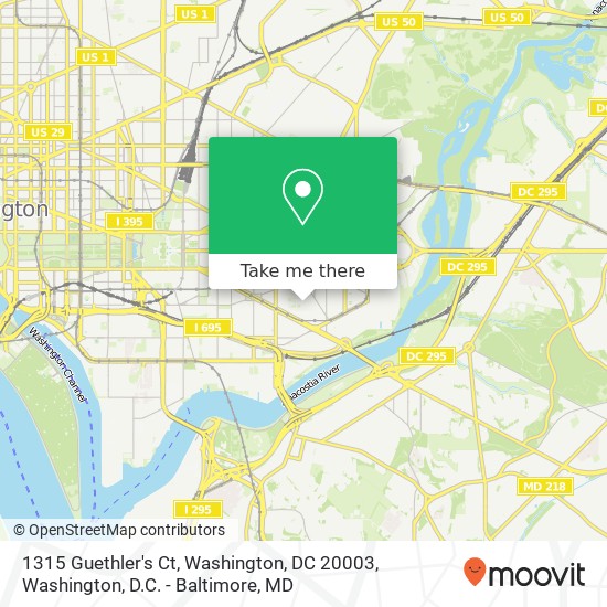 1315 Guethler's Ct, Washington, DC 20003 map