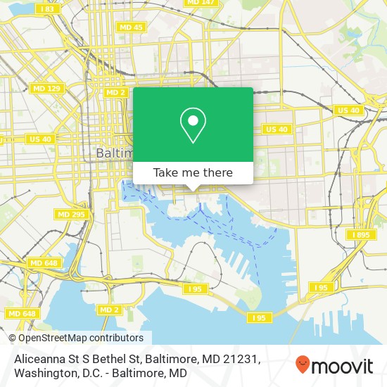 Aliceanna St S Bethel St, Baltimore, MD 21231 map