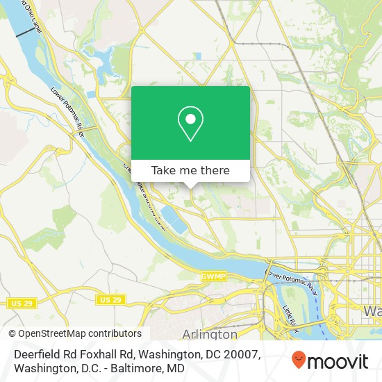 Deerfield Rd Foxhall Rd, Washington, DC 20007 map