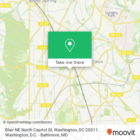 Mapa de Blair NE North Capitol St, Washington, DC 20011