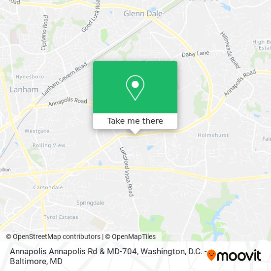 Mapa de Annapolis Annapolis Rd & MD-704