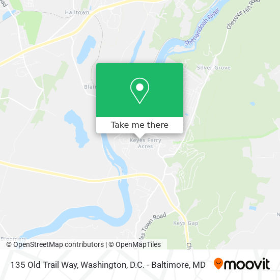 135 Old Trail Way, Harpers Ferry, WV 25425 map