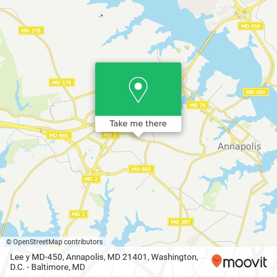 Lee y MD-450, Annapolis, MD 21401 map