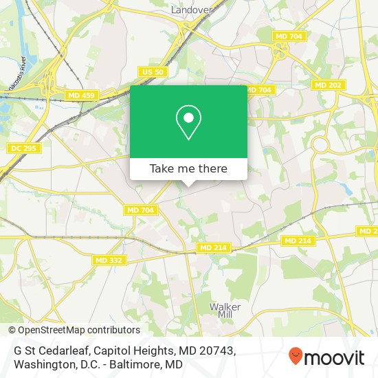 G St Cedarleaf, Capitol Heights, MD 20743 map