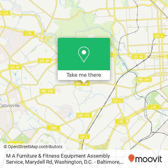Mapa de M A Furniture & Fitness Equipment Assembly Service, Marydell Rd