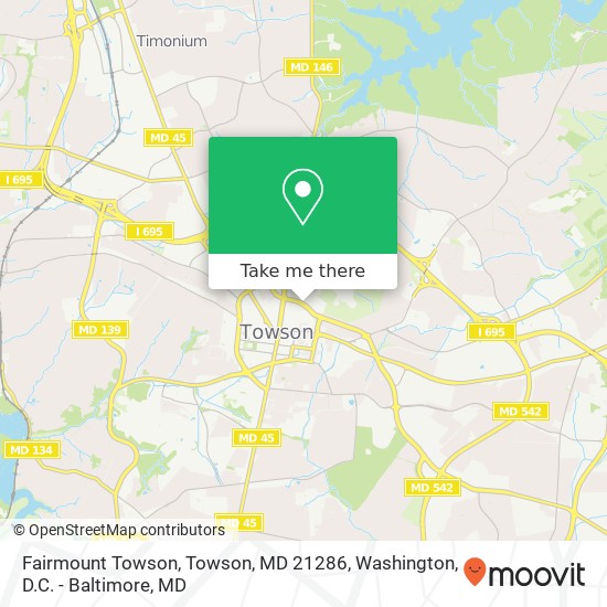 Mapa de Fairmount Towson, Towson, MD 21286