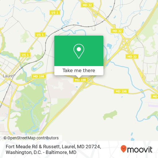 Fort Meade Rd & Russett, Laurel, MD 20724 map