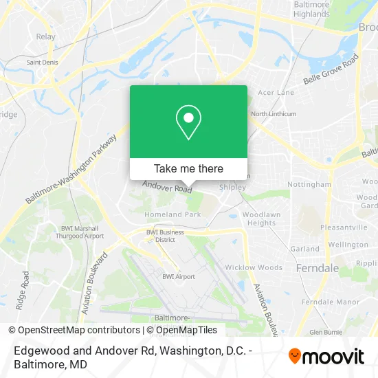 Edgewood and Andover Rd map