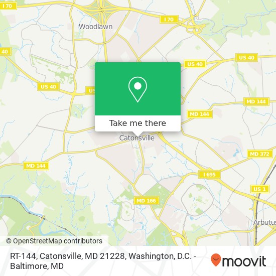 Mapa de RT-144, Catonsville, MD 21228