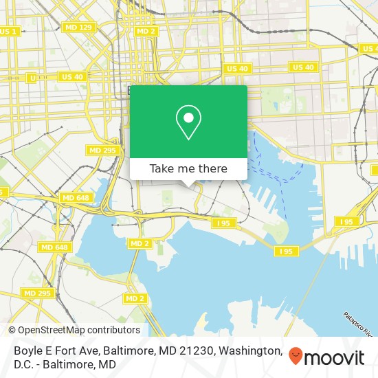 Mapa de Boyle E Fort Ave, Baltimore, MD 21230