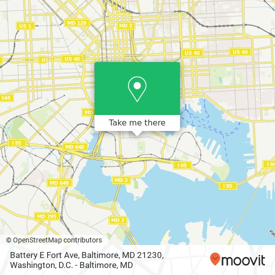 Battery E Fort Ave, Baltimore, MD 21230 map