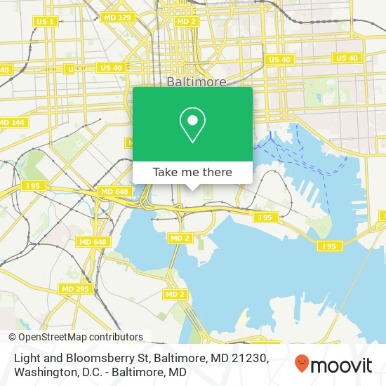 Mapa de Light and Bloomsberry St, Baltimore, MD 21230