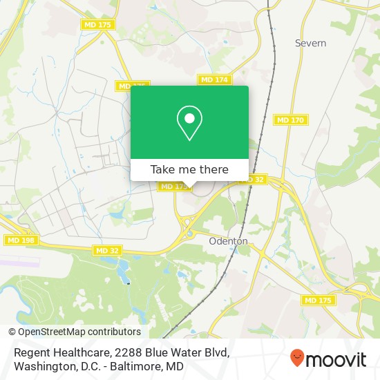 Mapa de Regent Healthcare, 2288 Blue Water Blvd