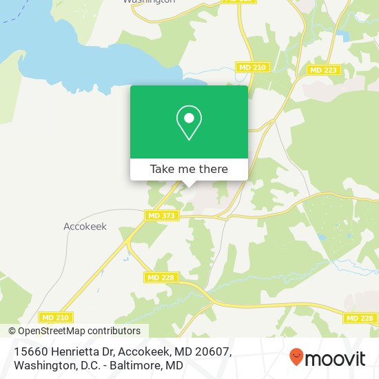 Mapa de 15660 Henrietta Dr, Accokeek, MD 20607