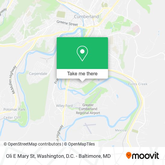 Mapa de Oli E Mary St