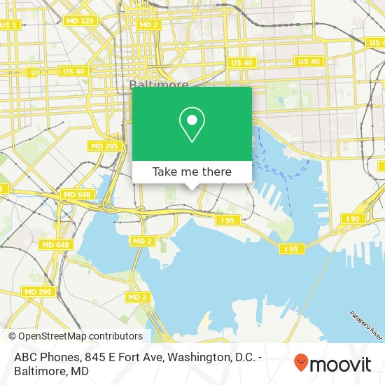 Mapa de ABC Phones, 845 E Fort Ave