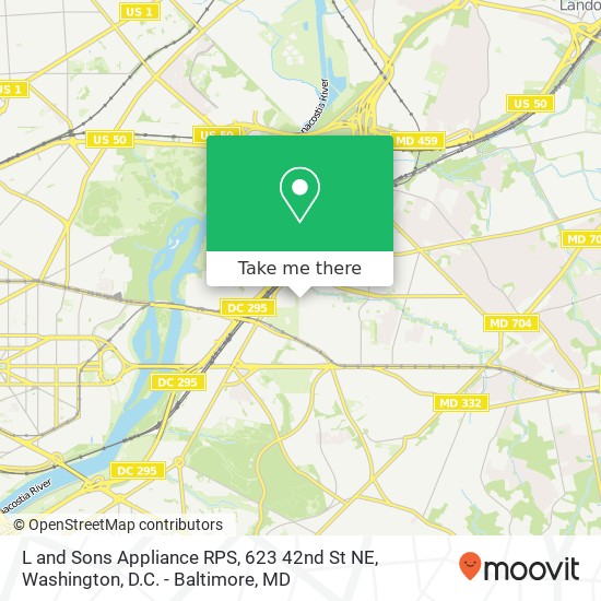 Mapa de L and Sons Appliance RPS, 623 42nd St NE