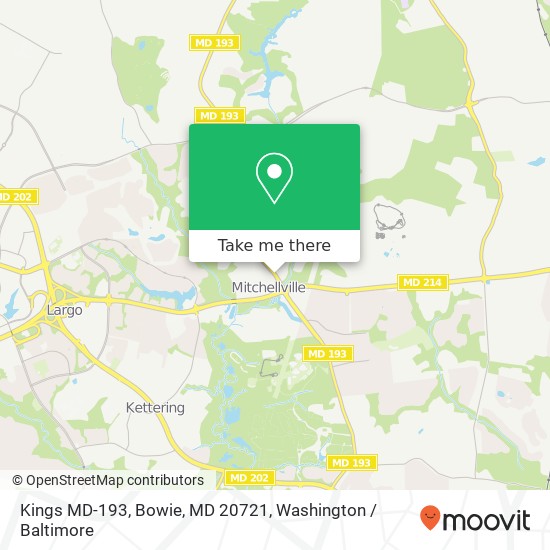Mapa de Kings MD-193, Bowie, MD 20721