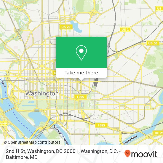 2nd H St, Washington, DC 20001 map