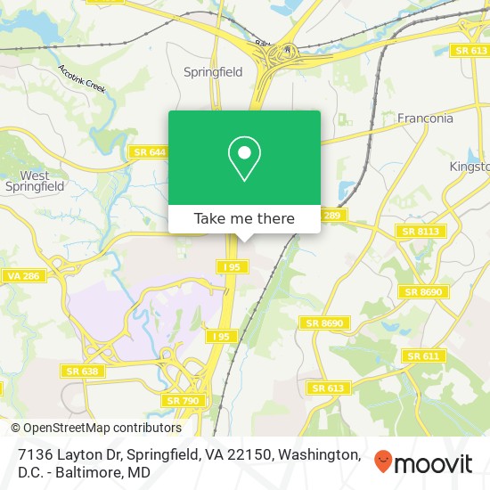 7136 Layton Dr, Springfield, VA 22150 map