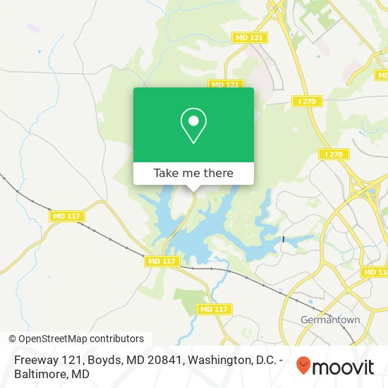 Freeway 121, Boyds, MD 20841 map