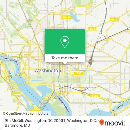 Mapa de 9th McGill, Washington, DC 20001