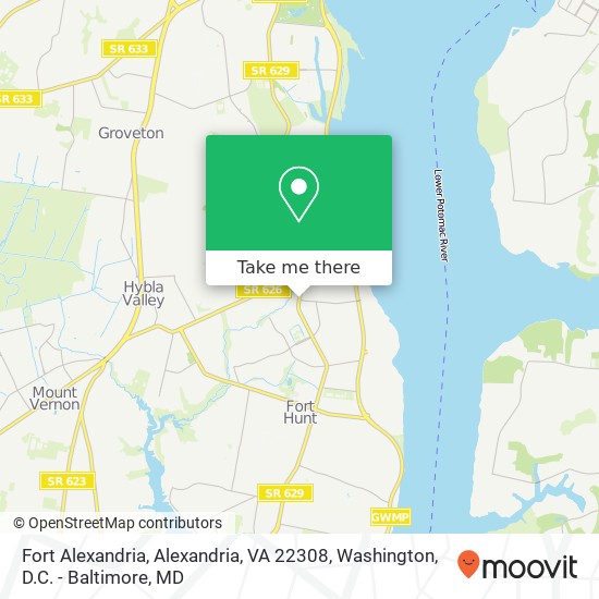 Mapa de Fort Alexandria, Alexandria, VA 22308