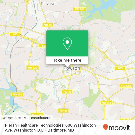 Mapa de Pieran Healthcare Technologies, 600 Washington Ave