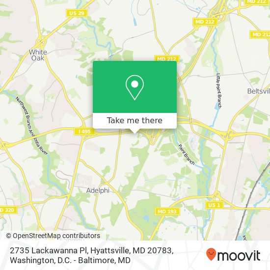2735 Lackawanna Pl, Hyattsville, MD 20783 map