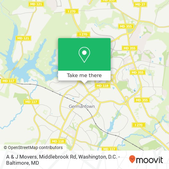 Mapa de A & J Movers, Middlebrook Rd