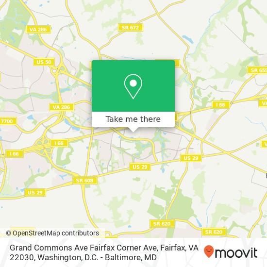 Grand Commons Ave Fairfax Corner Ave, Fairfax, VA 22030 map